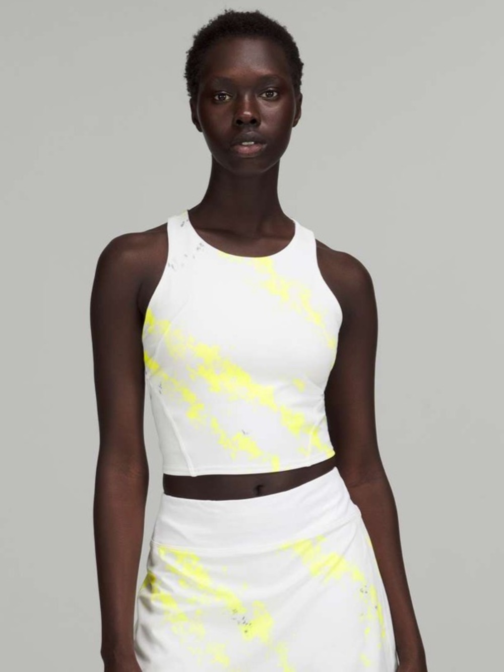 Lululemon Invigorate Training Tank Top
Cross Court Wash Electric Lemon Multi